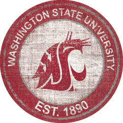 Washington State Cougars Heritage Logo Round Sign