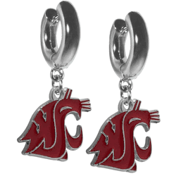 Washington State Cougars Huggie Hoop Earrings