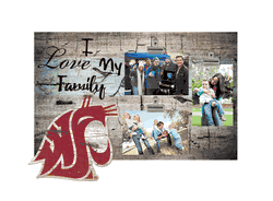 Washington State Cougars I Love my Family Clip Frame