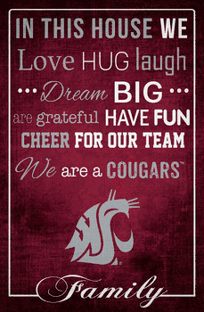 Washington State Cougars In This House 17x26