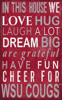 Washington State Cougars In This House Sign