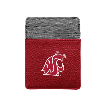 Washington State Cougars Pebble Front Pocket Wallet Dark Red
