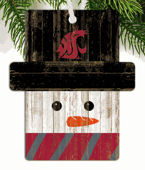 Washington State Cougars Snowman Ornament
