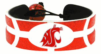 Washington State Cougars Team Color Basketball Bracelet