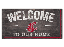 Washington State Cougars Welcome Distressed 6 x 12