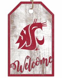 Washington State Cougars Welcome Team Tag 11x19 Sign