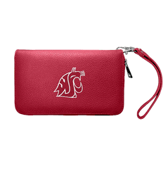 Washington State Cougars Zip Organizer Wallet Pebble Dark Red
