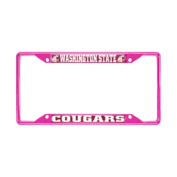 Washington State Pink Metal License Plate Frame - 6.25"x12.25"