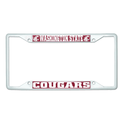 Washington State White Metal License Plate Frame - 6.25"x12.25"