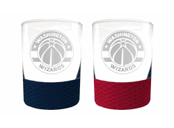 Washington Wizards 2pc Laser Etched Commissioner Rocks Glass Set