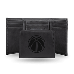 Washington Wizards Black Laser Engraved Faux Leather Trifold