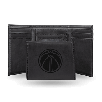 Washington Wizards Black Laser Engraved Faux Leather Trifold