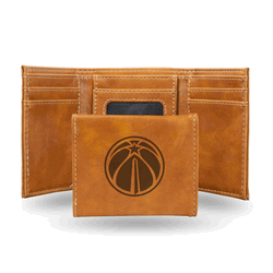 Washington Wizards Brown Laser Engraved Faux Leather Trifold