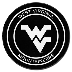 West Virginia Hockey Puck Rug - 27in. Diameter