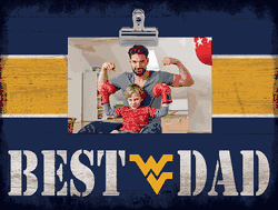West Virginia Mountaineers 10" x 8" Best Dad with Stripe Clip Frame