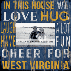 West Virginia Mountaineers 10x10 In This House Frame