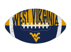 West Virginia Mountaineers 12" Football Cutout Sign with City Name