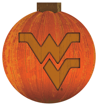 West Virginia Mountaineers 12 in. Halloween Pumpkin Sign