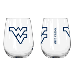 West Virginia Mountaineers 16oz Gameday Curved Beverage Glass