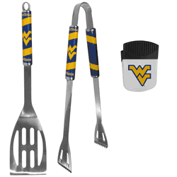 West Virginia Mountaineers 2 pc BBQ Set and Chip Clip