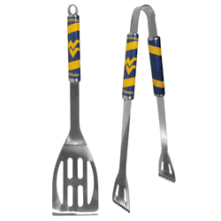 West Virginia Mountaineers 2 pc Steel BBQ Tool Set