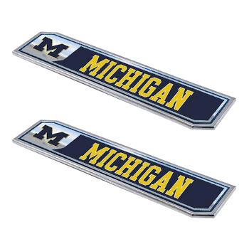 West Virginia Mountaineers 2 Piece Heavy Duty Aluminum Embossed Truck Emblem Set