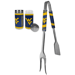 West Virginia Mountaineers 3 in 1 BBQ Tool and Salt & Pepper Shaker