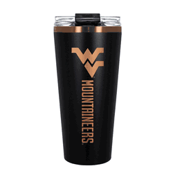 West Virginia Mountaineers 32oz Black and Copper Big Slim with Straw