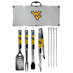 West Virginia Mountaineers 8 pc Tailgater BBQ Set