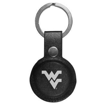 West Virginia Mountaineers AirTag Compatible Leather Key Chain
