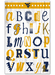 West Virginia Mountaineers Alphabet 11x19 Sign