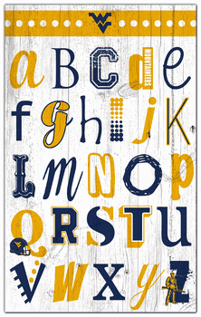 West Virginia Mountaineers Alphabet 11x19 Sign