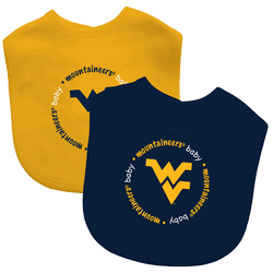 West Virginia Mountaineers Baby Bibs 2-Pack