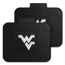West Virginia Mountaineers Back Seat Car Utility Mats - 2 Piece Set