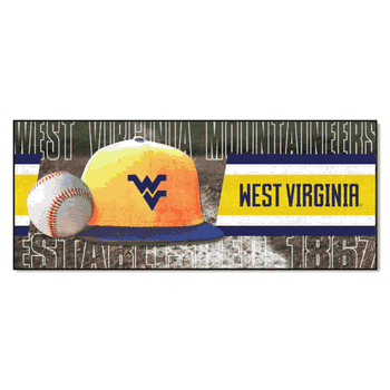 West Virginia Mountaineers Baseball Runner Rug - 30in. x 72in.