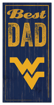 West Virginia Mountaineers Best Dad Sign