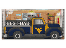 West Virginia Mountaineers Best Dad Truck 6x12 Sign