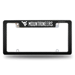 West Virginia Mountaineers Black 12" x 6" Chrome All Over Automotive License Plate Frame for Car/Truck/SUV