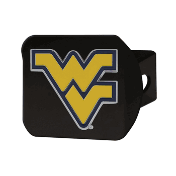 West Virginia Mountaineers Black Metal Hitch Cover - 3D Color Emblem