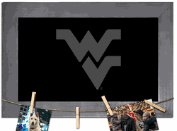 West Virginia Mountaineers Blank Chalkboard with frame & clothespins 11x19 Sign