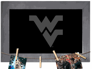 West Virginia Mountaineers Blank Chalkboard with frame & clothespins 11x19 Sign