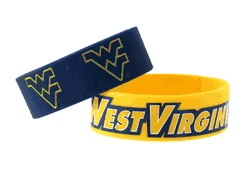 West Virginia Mountaineers Bracelets - 2 Pack Wide