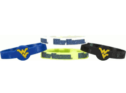 West Virginia Mountaineers Bracelets - 4 Pack Silicone