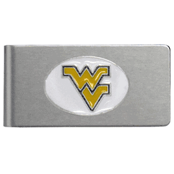 West Virginia Mountaineers Brushed Metal Money Clip