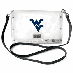 West Virginia Mountaineers Clear Envelope Purse STRAP