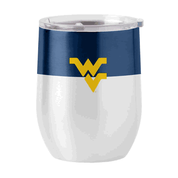 West Virginia Mountaineers Color Block 16 oz Stainless Curved Beverage