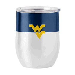 West Virginia Mountaineers Color Block 16 oz Stainless Curved Beverage