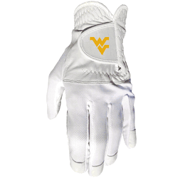 West Virginia Mountaineers Cool mesh with cabretta leather - one size - mens left