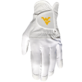 West Virginia Mountaineers Cool mesh with cabretta leather - one size - mens left