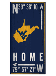 West Virginia Mountaineers Coordinate 6x12 Sign